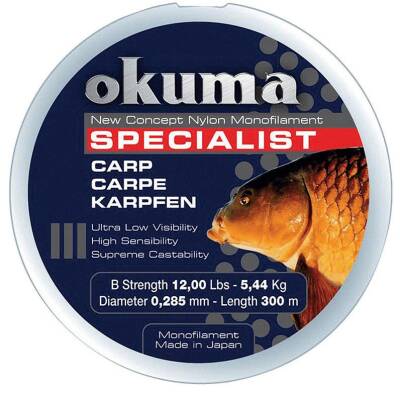Okuma Carp 300 mt 22,00 lb 10,0 kg 0,37 mm Camou Misina - 1