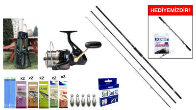 Okuma Ceymar Surf 4,30 m&Remixon Venom 9000 5+1BB Surf Seti - 1