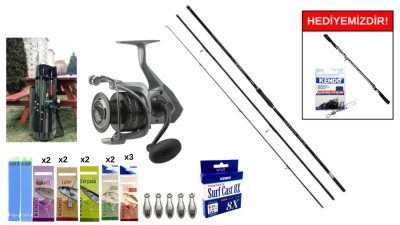 Okuma Ceymar Surf 4,30m& Okuma Tomcat TMC-8000 Surf Seti - 1