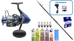 Okuma Ceymar Tele Surf 4.30m 100-250gr & Okuma Safina SW-X SNW-8000A Profesyonel Surf Seti - Okuma