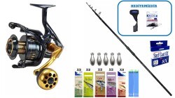 Okuma Ceymar Tele Surf 4.30m 100-250gr & Okuma Salina SA-6000HA Profesyonel Surf Seti - Okuma