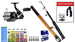 Okuma Fina Pro Tele 390cm 100-200gr&Remixon Venom 9000 5+1BB Surf Seti - Okuma