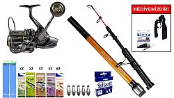Okuma Fina Pro Tele 390cm 100-200gr&Ryuji Momentum 10000 Silver UV 11+1BB Surf Seti - Okuma