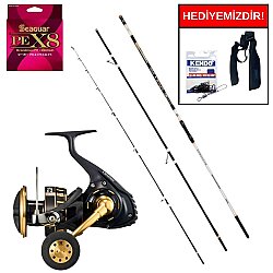 Okuma Flite+ Super Light Surf 420cm 100-250gr&Daiwa 23 BG SW 6000DP Kurşun Arkası Set - Daiwa