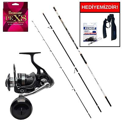 Okuma Flite+ Super Light Surf 420cm 100-250gr&Savage Gear SGS8 8000 FD 8+1BB Kurşun Arkası Set - 1