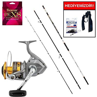 Okuma Flite+ Super Light Surf 420cm 100-250gr&Shimano Sedona 8000 FI Kurşun Arkası Set - 1