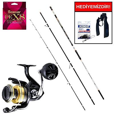 Okuma Flite+ Super Light Surf 420cm 100-250gr&Shimano Socorro SW 8000 Kurşun Arkası Set - 1