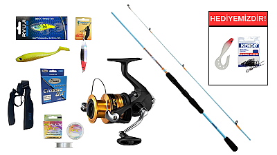 Okuma Fuel Spin 2,74 cm 7-30 gr&Shimano FX C3000 FC Spin Seti - 1