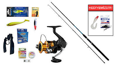 Okuma G-Power Spin 8' 240cm 15-40 gr&Shimano FX 4000 FC Spin Seti - 1