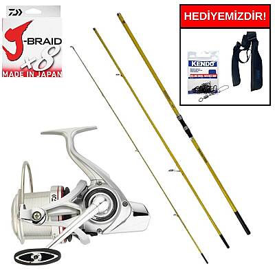 Okuma Makaira Surf 4,50 cm 100-250&Daiwa Emblem 35 CW 4000 QD Kurşun Arkası Set - 1