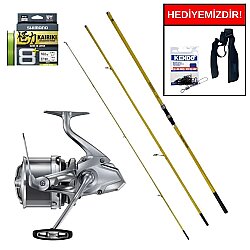 Okuma Makaira Surf 4,50 cm 100-250&Shimano Makina Ultegra 14000 XSE Kurşun Arkası Set - Shimano