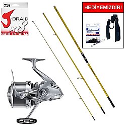 Okuma Makaira Surf 4,50 cm 100-250&Shimano Makina Ultegra 3500 XSE Kurşun Arkası Set - Shimano