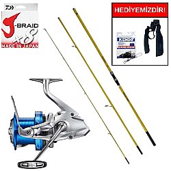 Okuma Makaira Surf 4,50 cm 100-250&Shimano Speedmaster 14000 XSD Kurşun Arkası Set - Shimano