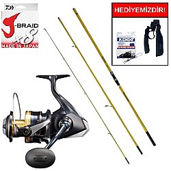 Okuma Makaira Surf 4,50 cm 100-250&Shimano Spheros 8000 SW A HG Kurşun Arkası Set - Shimano