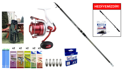 Okuma Revenger Tele Surf 420 cm 100-250Gr&Okuma Wave X-6000 3+1BB Surf Seti - 1