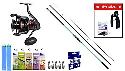 Okuma Salina II Surf 420cm 100-250gr&Okuma Ceymar C-8000A Dark Grey 7+1BB Surf Seti - Okuma