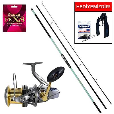 Okuma Salina II Surf 420cm 100-250gr&Remixon Avenger 9000 7+1 Kurşun Arkası Set - 1
