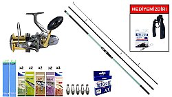 Okuma Salina II Surf 420cm 100-250gr&Remixon Avenger 9000 7+1 Surf Makara Surf Seti - Okuma