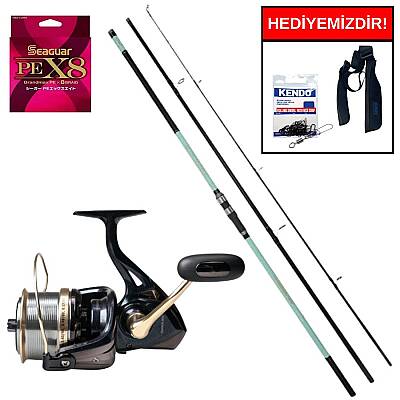 Okuma Salina II Surf 420cm 100-250gr&Remixon Avenger 9000 7+1 Kurşun Arkası Set - 1
