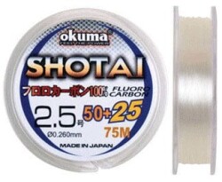 Okuma Shotai Fluorocarbon 75 mt 0,370 mm Misina - Okuma