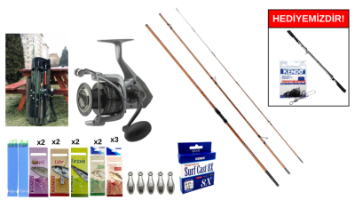  Okuma Trio Rex Surf 420cm&Okuma Tomcat TMC-8000 Surf Seti - 1