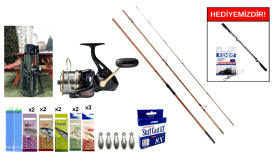 Okuma Trio Rex Surf 420cm&Remixon Venom 9000 Surf Seti - 1