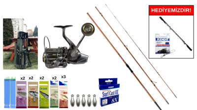  Okuma Trio Rex Surf 420cm&Ryuji Momentum 10000 Silver Surf Seti - 1