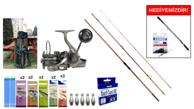 Okuma Trio Rex Surf 420cm&Ryuji Momentum 6000 Silver Surf Seti - 1