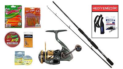 Okuma Wave Power 228 cm 2-12 gr&Ryuji Enjoy X 500S 6+1BB LRF Seti - 1