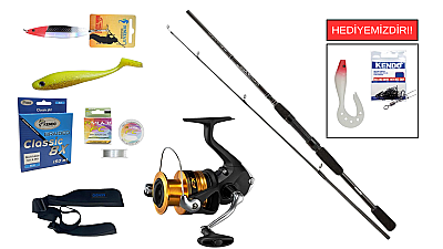 Okuma Wave Power 2.44 cm 15-40 gr&Shimano FX C3000 FC Spin Seti - 1