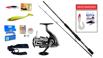 Okuma Wave Power 8'0 2.44 cm 15-40 gr&Daiwa Crossfire 26 LT 4000C Spin Seti - 1