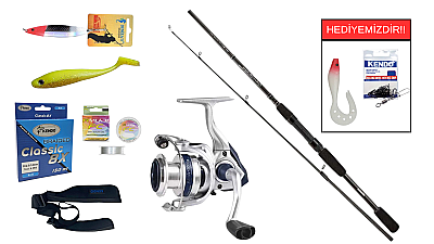 Okuma Wave Power 8'0 2.44 cm 15-40 gr&Okuma ARIA-C4000a 1BB Spin Seti - 1