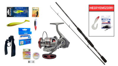 Okuma Wave Power 8'0 2.44 cm 15-40 gr&Okuma Metolius MTL-4000A 7+1bb Spin Seti - 1