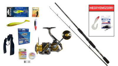 Okuma Wave Power 8'0 2.44 cm 15-40 gr&Ryuji Ares X 4000M 5+1BB Spin Seti - 1