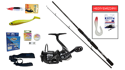 Okuma Wave Power 8'0 2.44 cm 15-40 gr&Ryuji Infinity 4000M 5+1BB Spin Seti - 1