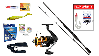 Okuma Wave Power 8'0 2.44 cm 15-40 gr&Shimano FX C3000 FC Spin Seti - 1