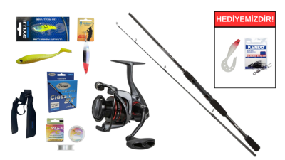  Okuma Wave Power 8'0 2.44 cm&Okuma Ceymar C-3000A Dark Grey Spin Seti - 1