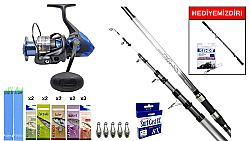 Okuma Wave Power Tele Surf 4.20 cm 100-200 gr&Okuma Safina SW-X SNW-8000A 4+1BB Surf Seti - Okuma