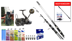 Okuma Wave Power Tele Surf 4.20 cm 100-200 gr&Ryuji Momentum 10000 Silver UV 11+1 Surf Seti - Okuma