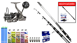 Okuma Wave Power Tele Surf 4.20 cm 100-200 gr&Ryuji Momentum 6000 Silver 11+1BB Surf Seti - Okuma