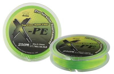 Okuma X-PE Dynema 8 Kat 250 mt Green Örgü İp - 1