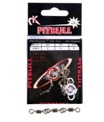 Pitbull 5100 3 Zincir Fırdöndü 5li Paket Nikel - Pitbull
