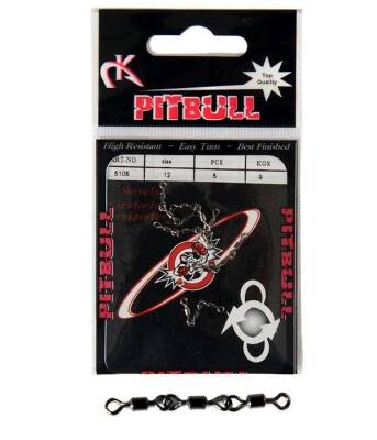 Pitbull 5105 3 Zincir Fırdöndü 5li Paket Black Nikel - 1