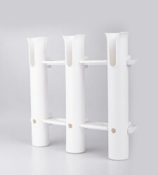 PLASTİK KAMIŞ YUVASI 3 LÜ BEYAZ - 4