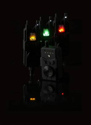 Prologic Custom SMX MKII Bite Alarm Set 3+1 Red/Green/Yellow - 2