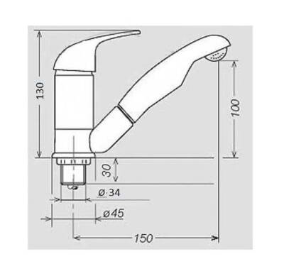 Reich Duett Spiralli Duş Başlıklı Switchli Karavan Lavabo Musluk Bataryası - 3