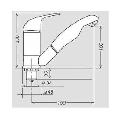 Reich Duett Spiralli Duş Başlıklı Switchli Karavan Lavabo Musluk Bataryası - 3