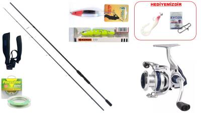 Remixon Double Black 270 cm 20–40 gr & Okuma Aria-C 4000A Spin Seti - 1