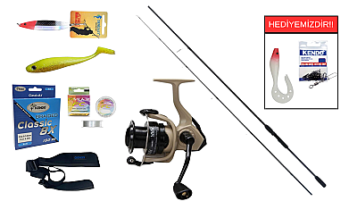 Remixon Double Black 270 cm 20–40 gr&Okuma Outrax OR-4000SGA 1+1BB Spin Seti - 1
