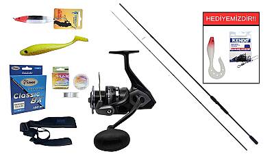 Remixon Double Black 270cm 20-40 gr&Okuma Wave Power WP-4000A1 Spin Seti - 1